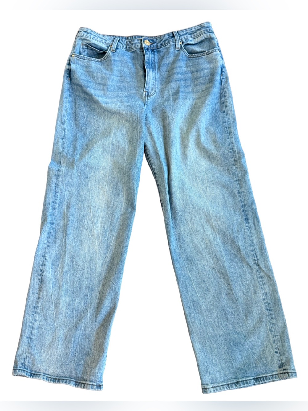 KUT FROM THE KLOTH Sienna Wide-Leg Size 12 Light Blue Jeans